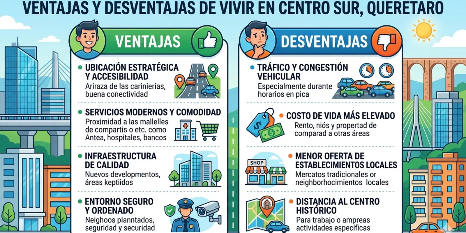 Ventajas y desventajas de vivir en Centro Sur Querétaro